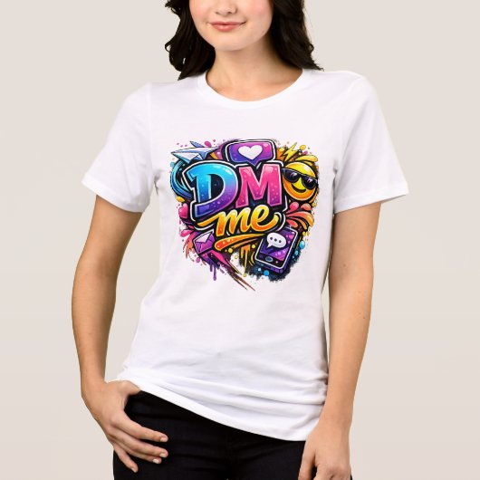 Women White Tshirt トライブレンドＴシャツ (正面)