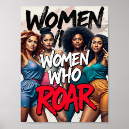 Women Who Roar – フェミニストアートポスター ポスター