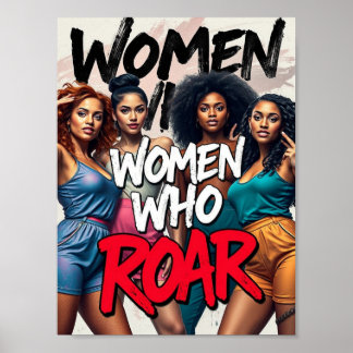 Women Who Roar – フェミニストアートポスター ポスター