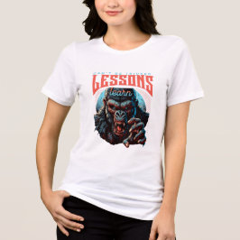 Women Wise Gorilla Lessons Learn T-Shirt トライブレンドＴシャツ