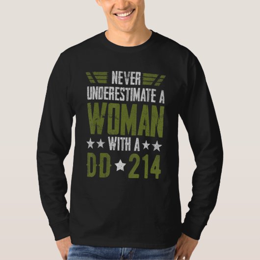 Women With DD-214 Female Veterans Day_2 Tシャツ (正面)