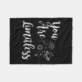 Women You Are Limitless Amazing Motivational  フリースブランケット (正面(横))