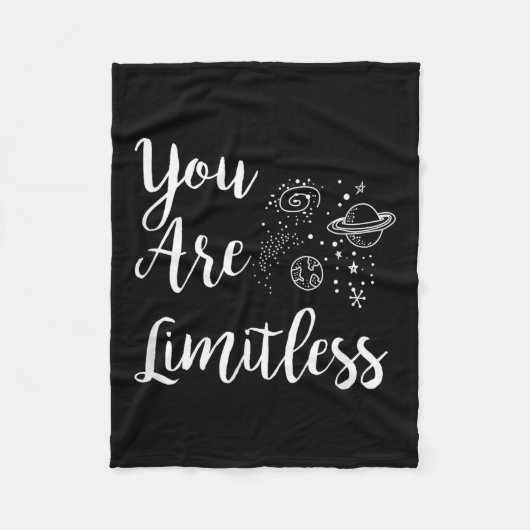 Women You Are Limitless Amazing Motivational  フリースブランケット (正面)