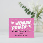 WomenPowerはがき投票の政治 ポストカード (スタンド正面)
