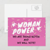 WomenPowerはがき投票の政治 ポストカード (正面/裏面)