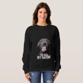 Womens おもしろい To All My Haters T-Shirt Pitb スウェットシャツ (正面フル)