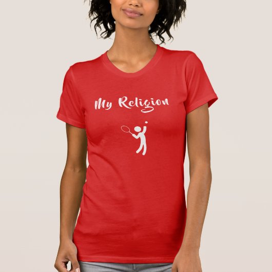 Women's スリムTシャツ | 私の宗教 Tシャツ (正面)
