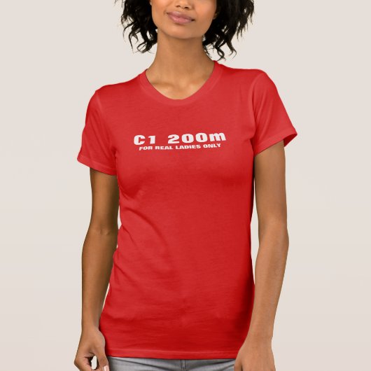 Women's スリムTシャツ | 200 meters Tシャツ (正面)
