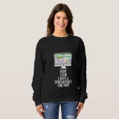 Womens 保 Calm I Have Spreadsheet T Office Cowo スウェットシャツ (正面フル)