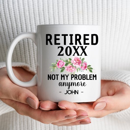 Women's 2024 退職した Not My Problem Retivement コーヒーマグカップ
