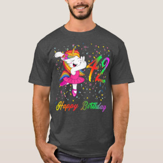 Womens 42 Years Old Birthday, Happy Birthday, Ball Tシャツ