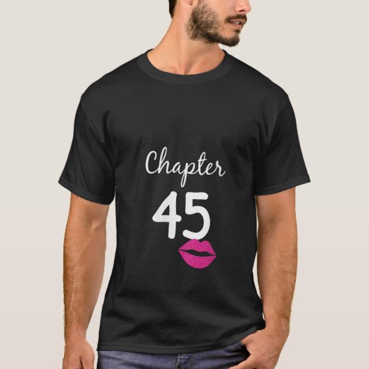 Womens 45th Birthday Gift for Her Chapter 45 Years Tシャツ (正面)