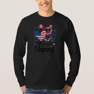 Womens 4th Of July Love Being Called Nanny Sunflow Tシャツ