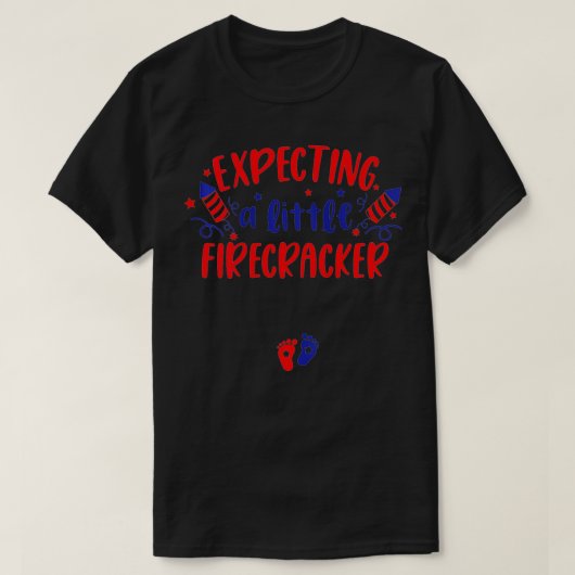 Womens 4th of July Pregnancy Announcement  Tシャツ (デザイン正面)