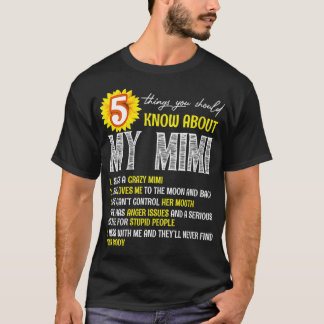 Womens 5 Things You Should Know About My Mimi Sunf Tシャツ