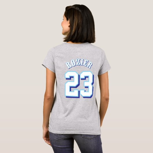 Women's 603 Riptide T-shirt、名前と番号 Tシャツ (裏面フル)