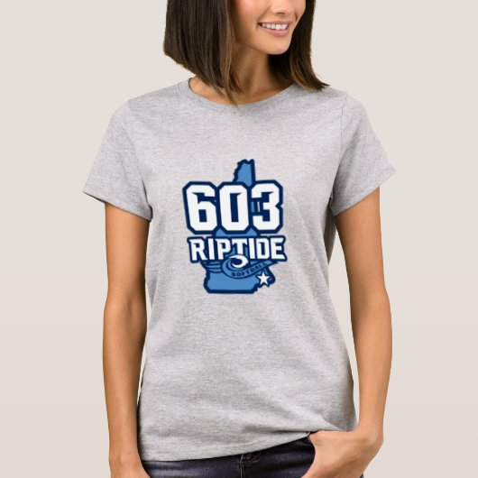 Women's 603 Riptide T-shirt、名前と番号 Tシャツ (正面)