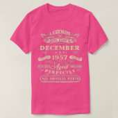 Womens 65th Birthday Gift For Legends Born Decembe Tシャツ (デザイン正面)