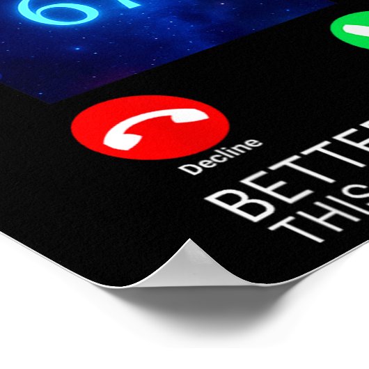 Womens 67 Meme The Universe Is Calling V-neck  ポスター (角)