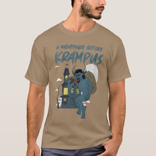Womens A Nightmare Before Krampus Funny Horror VNe Tシャツ (正面)