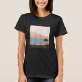Womens Abstract mid century modern landscape boho  Tシャツ (正面)