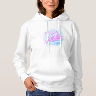 Women's Abstract Pastel Swirl Hoodie パーカ
