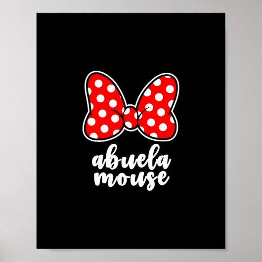 Womens Abuela Mouse Family Vacation Bow  ポスター (正面)