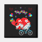 Womens Accept Understand Love Autism Awareness Gno マグネット (正面)