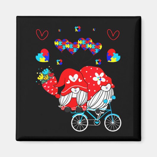 Womens Accept Understand Love Autism Awareness Gno マグネット (正面)