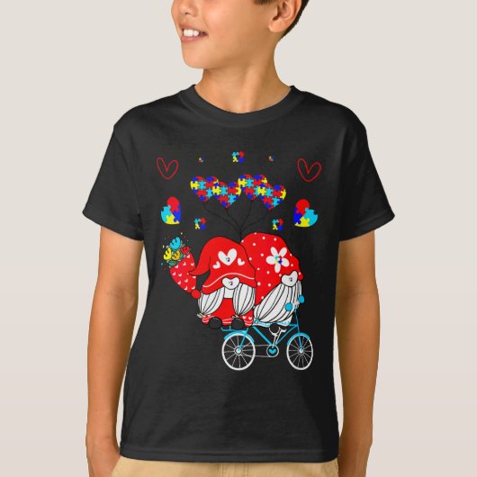 Womens Accept Understand Love Autism Awareness Gno Tシャツ (正面)