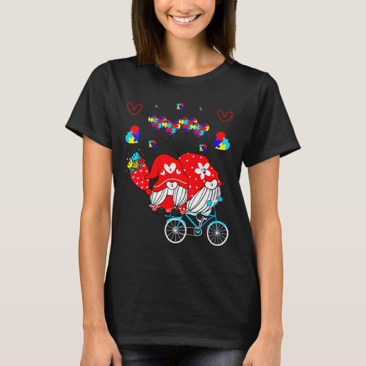 Womens Accept Understand Love Autism Awareness Gno Tシャツ (正面)