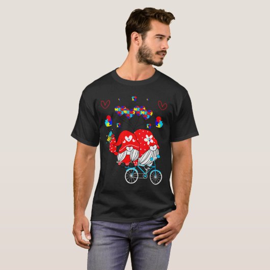 Womens Accept Understand Love Autism Awareness Gno Tシャツ (正面フル)