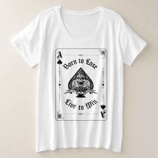Women's Ace of Spades shirt プラスサイズTシャツ (デザイン正面)