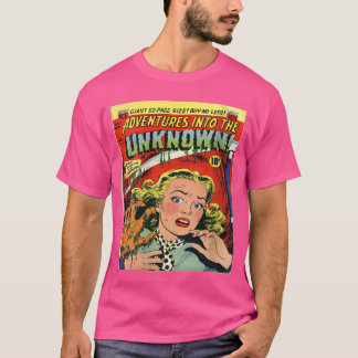 Womens Adventures Intohe Unknown Vintage Horrorhri Tシャツ