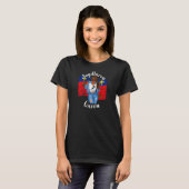 Womens Afro Guadeloupe Sagittarius Queen Flag of B Tシャツ (正面フル)