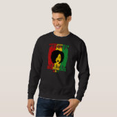 Womens Afro Woman Juneechは私の独立Daである スウェットシャツ (正面フル)