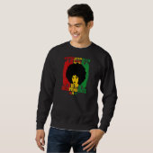 Womens Afro Woman Juneechは私の独立Daである スウェットシャツ (正面フル)