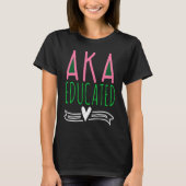 women's AKa Educator sorority little big funny sa Tシャツ (正面)