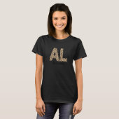 Womens Alabama State Collection in Leopard Print f Tシャツ (正面フル)