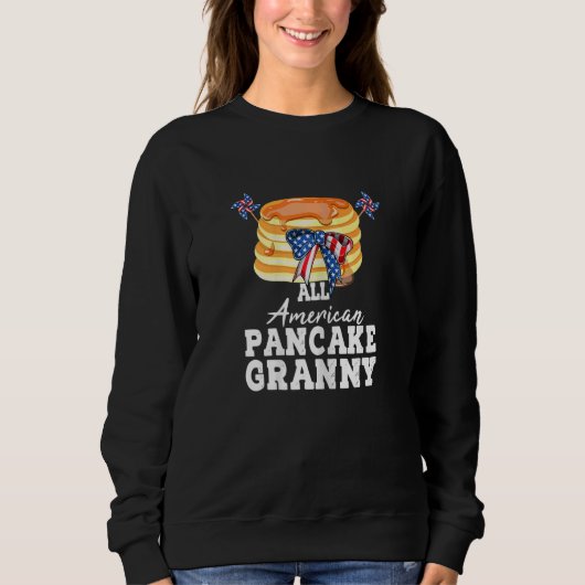 Womens All American Pancake Granny Grandma Women スウェットシャツ (正面)