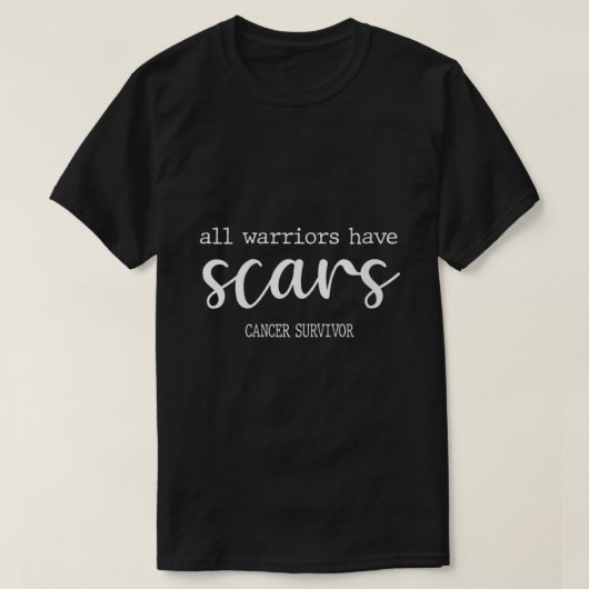 Womens All Warriors Have Scars Cancer Survivor Bre Tシャツ (デザイン正面)