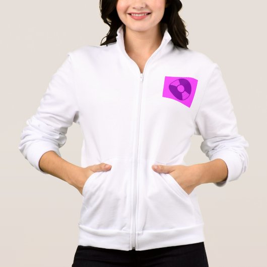 Women's American Apparel CaliforniaフリースZip DJ Tシャツ (正面)