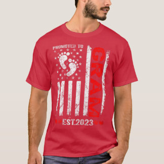 Womens American Flag Promoted To Gram 2023 Mothers Tシャツ