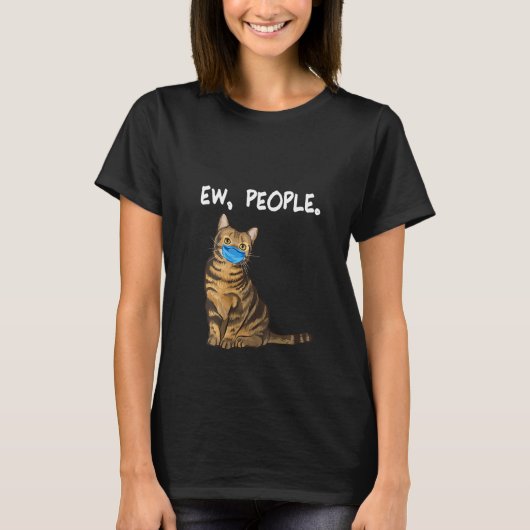 Womens American Shorthair Ew People  Cat Wearing F Tシャツ (正面)