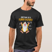 Womens  Anatomy Of A Furry Potato Guinea Pig  Pet  Tシャツ (正面)