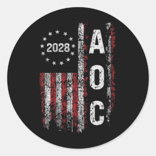 Womens Aoc Alexandria Ocasio Cortez 2028 For Prei ラウンドシール
