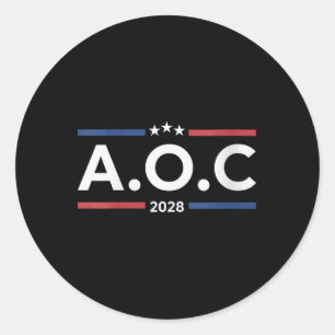 Womens Aoc Alexandria Ocasio Cortez 2028 For Prei ラウンドシール