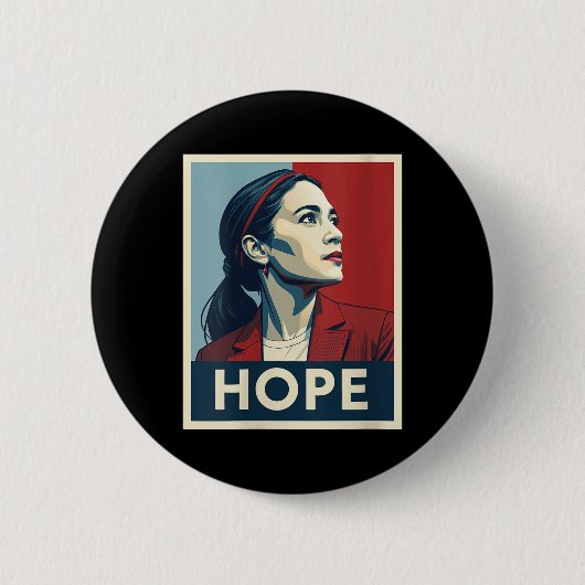 Womens Aoc Alexandria Ocasio Cortez 2028 For Prei 缶バッジ (正面)