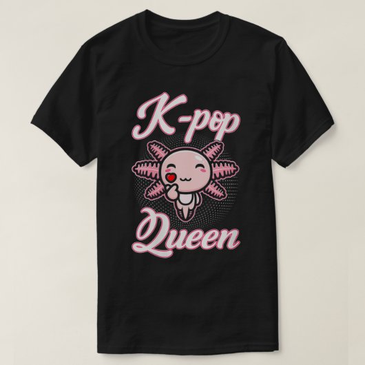 Womens Aolotl KPop Queen KPop Merch VNeck Tシャツ (デザイン正面)
