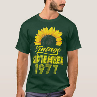 Womens Apparel Sunflower Vintage September 1977 45 Tシャツ